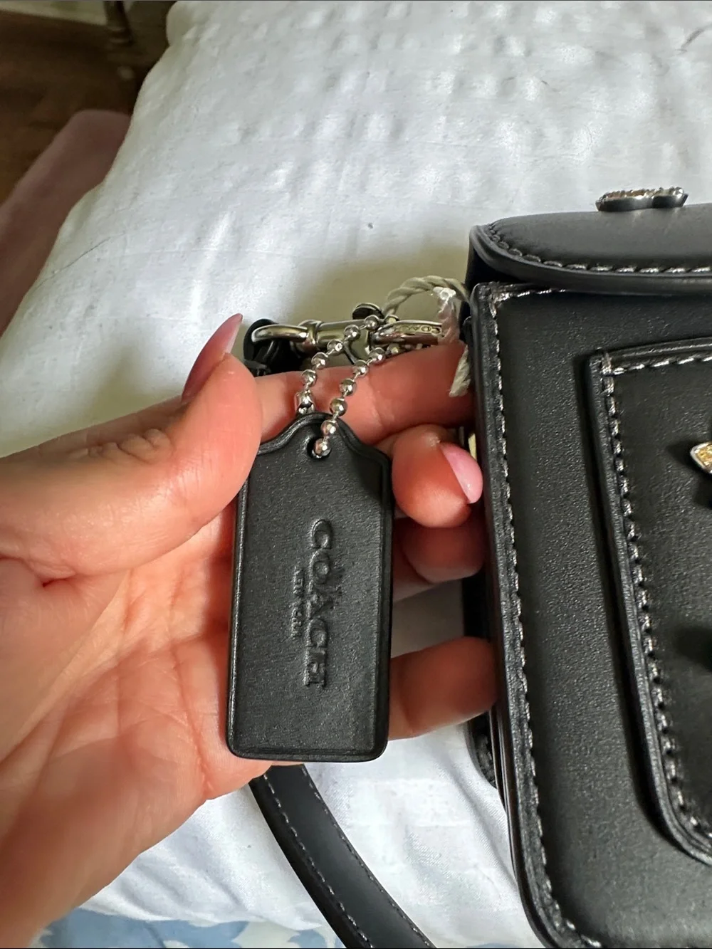 COACH Tabby 20 Crystal Embellished Leather